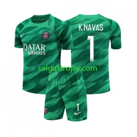 Paris Saint-Germain PSG K.NAVAS 1 Fodboldtrøjer Målmand Børn Hjemmebanesæt 2023/24 Kort ærmer